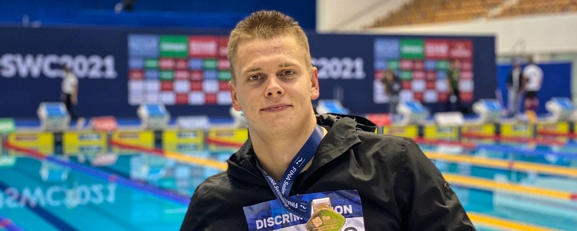 Литовский пловец Данас Рапшис с медалью на первом этапе Кубка мира в Берлине - Sputnik Литва, 1920, 05.10.2021