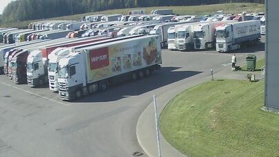 Очередь из фур на границе Белоруссии и Литвы