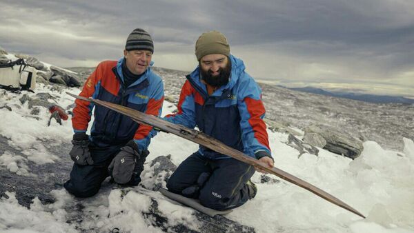  Norvegijoje, Rainhejeno nacionaliniame parke ant Digervardeno kalno archeologų rasta slidė - Sputnik Lietuva
