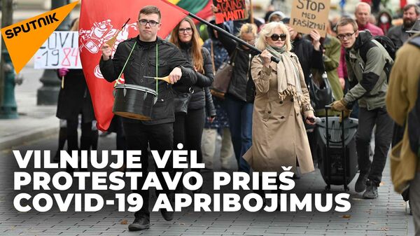 Vilniuje vyko eilinis protestas prieš COVID-19 apribojimus - Sputnik Lietuva
