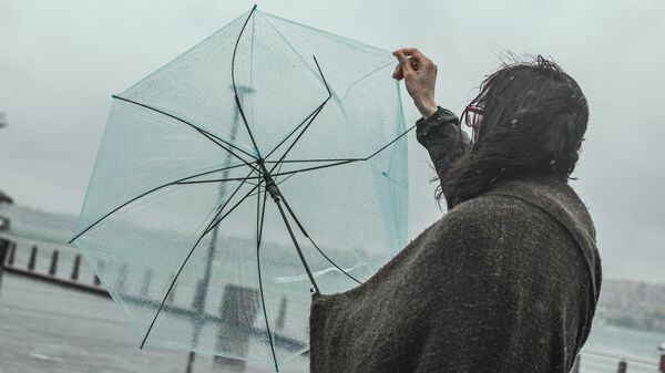 Moteris su skėčiu - Sputnik Lietuva