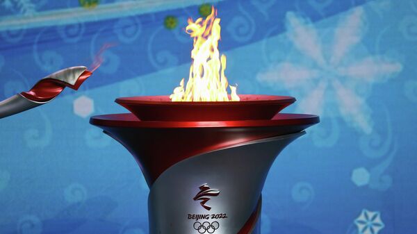 Олимпийский огонь в Пекине - Sputnik Литва