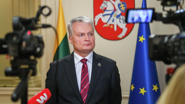 Президент Литвы Гитанас Науседа на заседании Европейского совета - Sputnik Литва