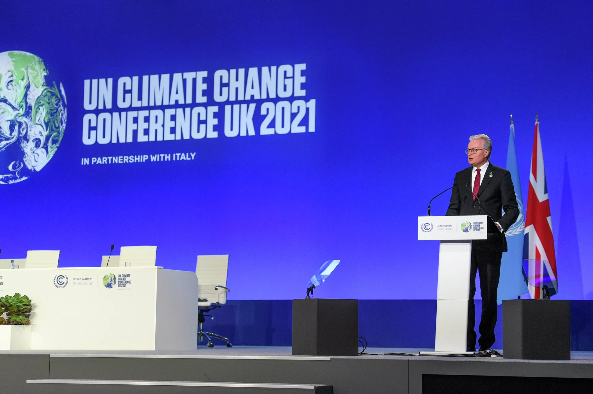 Президент Литвы Гитанас Науседа на саммите ООН по климату COP26 в Глазго - Sputnik Lietuva, 1920, 02.11.2021