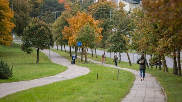 Люди гуляют в парке в Вильнюсе, архивное фото - Sputnik Литва