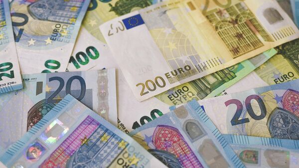 Банкноты евро, архивное фото - Sputnik Литва