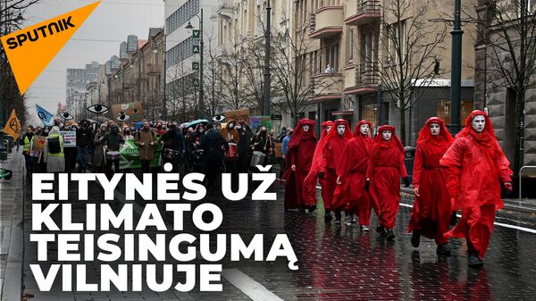 Laiko nebėra — pokyčių reikia jau dabar!: Vilniuje vyko eitynės už klimato teisingumą - Sputnik Lietuva