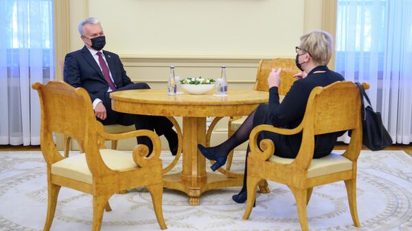 Президент Литвы Гитанас Науседа и премьер-министр Литвы Ингрида Шимоните - Sputnik Литва
