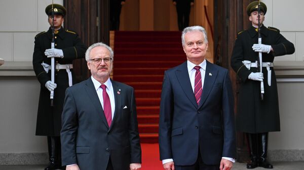 Президент Литвы Гитанас Науседа и президент Латвии Эгилс Левитс - Sputnik Lietuva