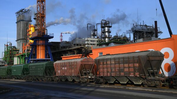 Территория предприятия химической отрасли КАО Азот в Кемерове, архивное фото - Sputnik Lietuva
