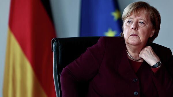 Laikinai einanti Vokietijos kancler4s pareigas Angela Merkel - Sputnik Lietuva