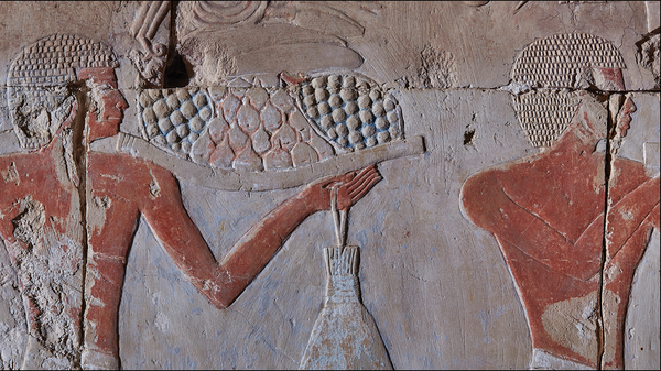 Senovės Egipto eros bareljefai ant Hačepsut šventyklos sienų - Sputnik Lietuva