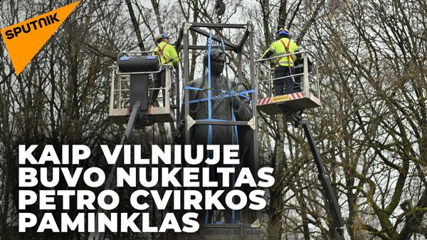 Vilniaus centre nukeltas paminklas Cvirkai - Sputnik Lietuva