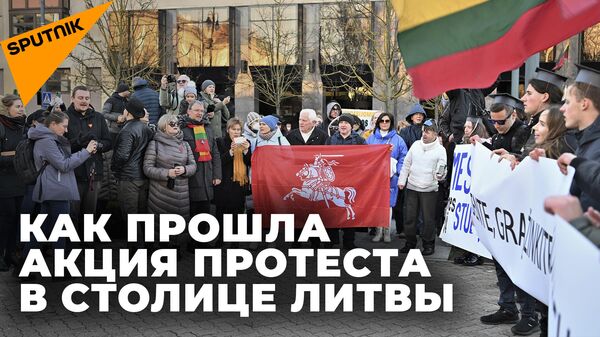 Разрешите демократии быть: противники вакцин вышли на митинг в Вильнюсе - Sputnik Литва