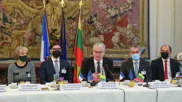 Президент Литвы Гитанас Науседа принял участие в заседании французско-литовского делового совета - Sputnik Литва