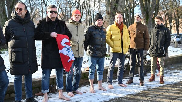 Акция солидарности на площади Симонаса Даукантаса в Вильнюсе - Sputnik Lietuva