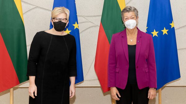 Premjerė Ingrida Šimonytė susitiko su Europos Komisijos vidaus reikalų komisare Ylva Johansson - Sputnik Lietuva