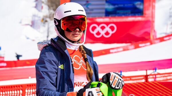 Литовская горнолыжница Габия Шинкунайте на зимних Олимпийских играх в Пекине - Sputnik Литва