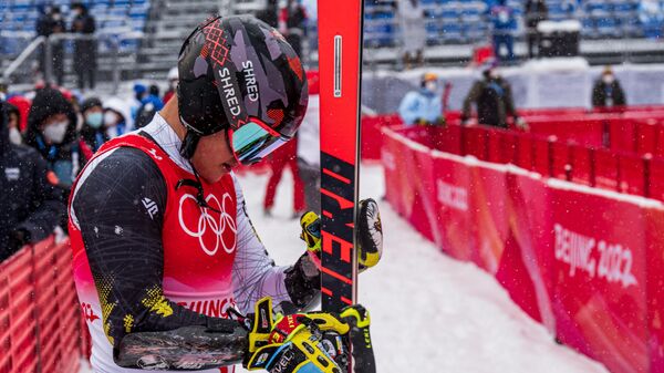 Литовский горнолыжник Андрей Друкаров на зимних Олимпийских играх в Пекине - Sputnik Литва