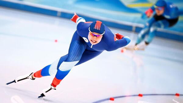Российская конькобежка Ольга Фаткулина на зимних Олимпийских играх в Пекине - Sputnik Литва