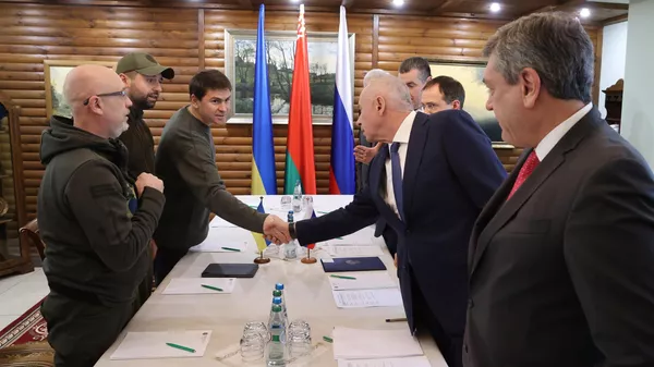 Rusijos ir Ukrainos derybos Baltarusijoje - Sputnik Lietuva