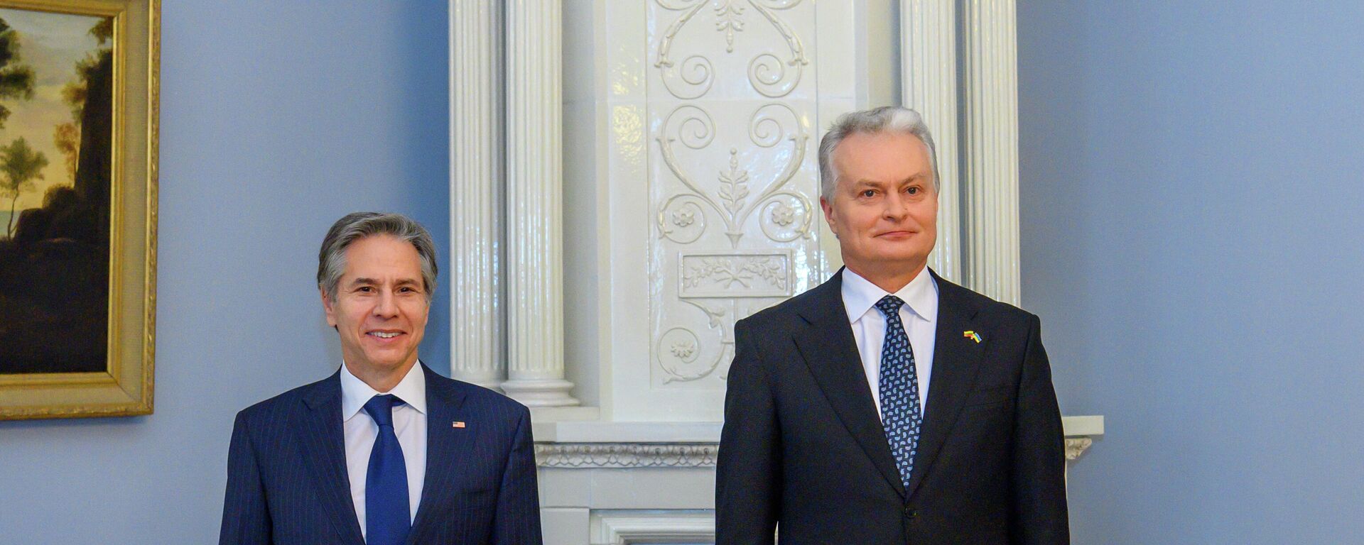 Госсекретарь США Энтони Блинкен и президент Литвы Гитанас Науседа - Sputnik Литва, 1920, 08.03.2022