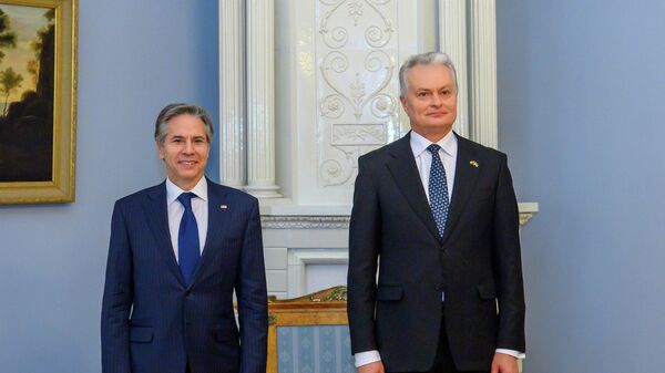 Госсекретарь США Энтони Блинкен и президент Литвы Гитанас Науседа - Sputnik Литва