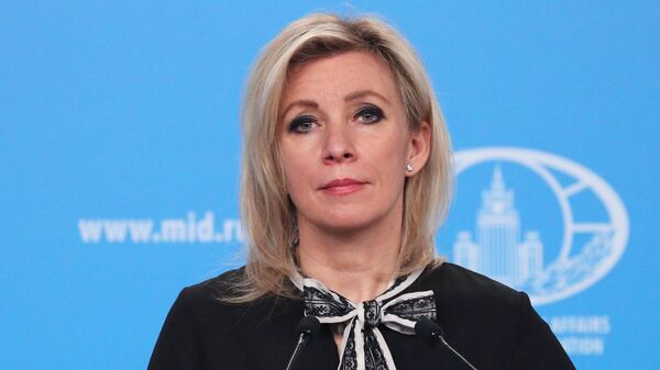 Oficiali Rusijos Užsienio reikalų ministerijos atstovė Marija Zacharova - Sputnik Lietuva