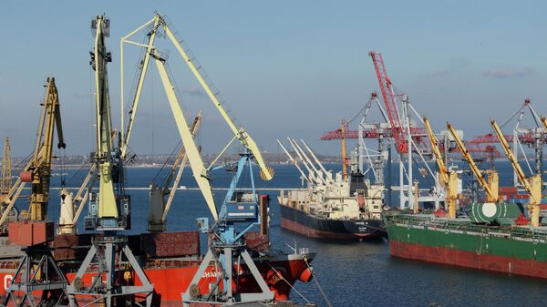 Krovininiai laivai Odesos uoste - Sputnik Lietuva