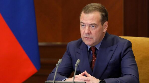 Saugumo Tarybos pirmininko pavaduotojas Dmitrijus Medvedevas - Sputnik Lietuva