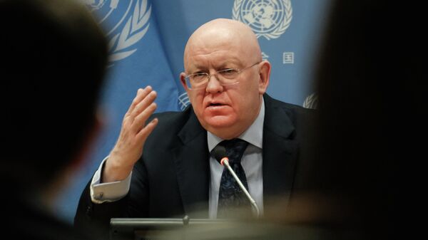 Rusijos Federacijos nuolatinis atstovas Jungtinėse Tautose (JT) Vasilijus Nebenzia - Sputnik Lietuva