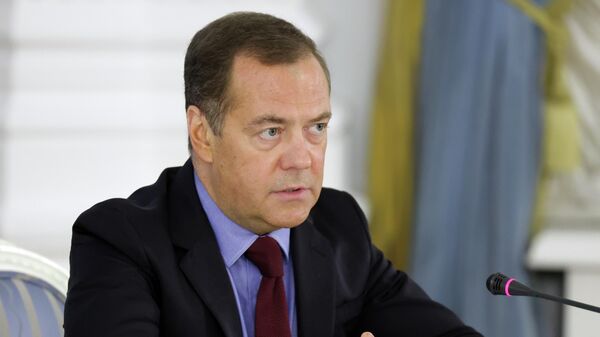 Заместитель председателя Совбеза РФ Дмитрий Медведев, архивное фото - Sputnik Литва
