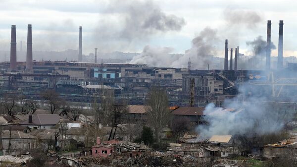 Завод Азовсталь в Мариуполе, архивное фото - Sputnik Lietuva