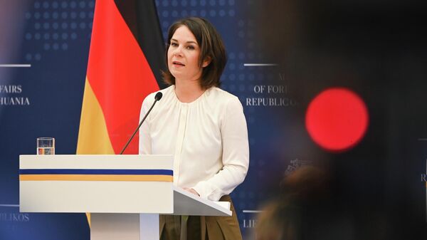 Vokietijos užsienio reikalų ministrė Annalena Baerbock  - Sputnik Lietuva