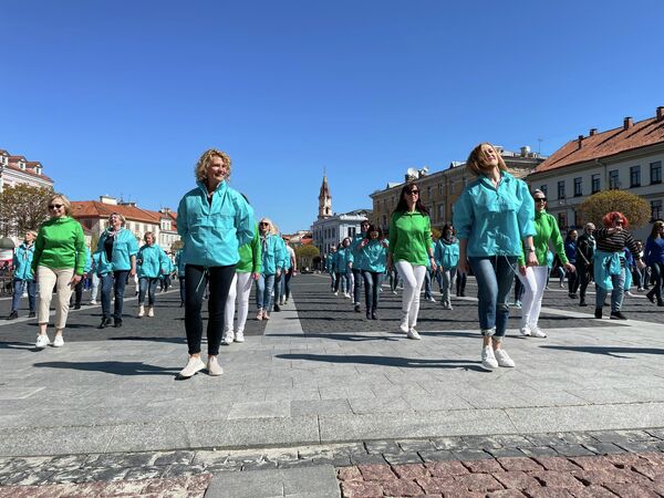 Флешмоб в честь Международного дня танца в Вильнюсе. - Sputnik Литва