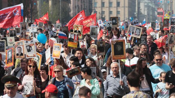 Участники акции Бессмертный полк, архивное фото - Sputnik Литва