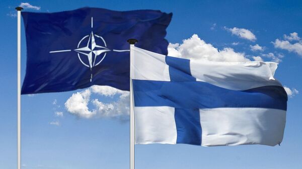 Флаги НАТО и Финляндии, архивное фото - Sputnik Литва