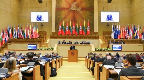 Президент Литвы Гитанас Науседа на открытии Парламентской ассамблеи НАТО - Sputnik Литва