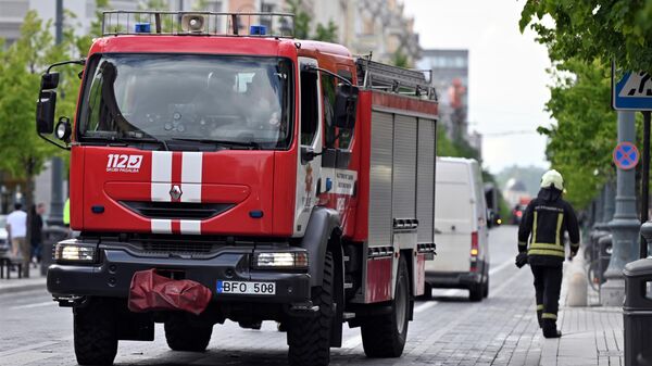 Пожарная машина в Вильнюсе - Sputnik Литва