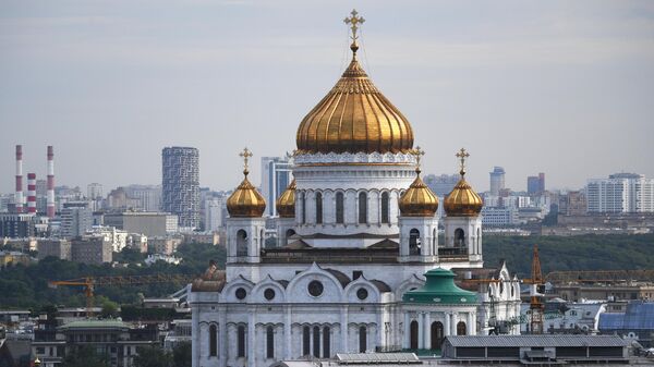 Кафедральный соборный храм Христа Спасителя в Москве, архивное фото - Sputnik Литва