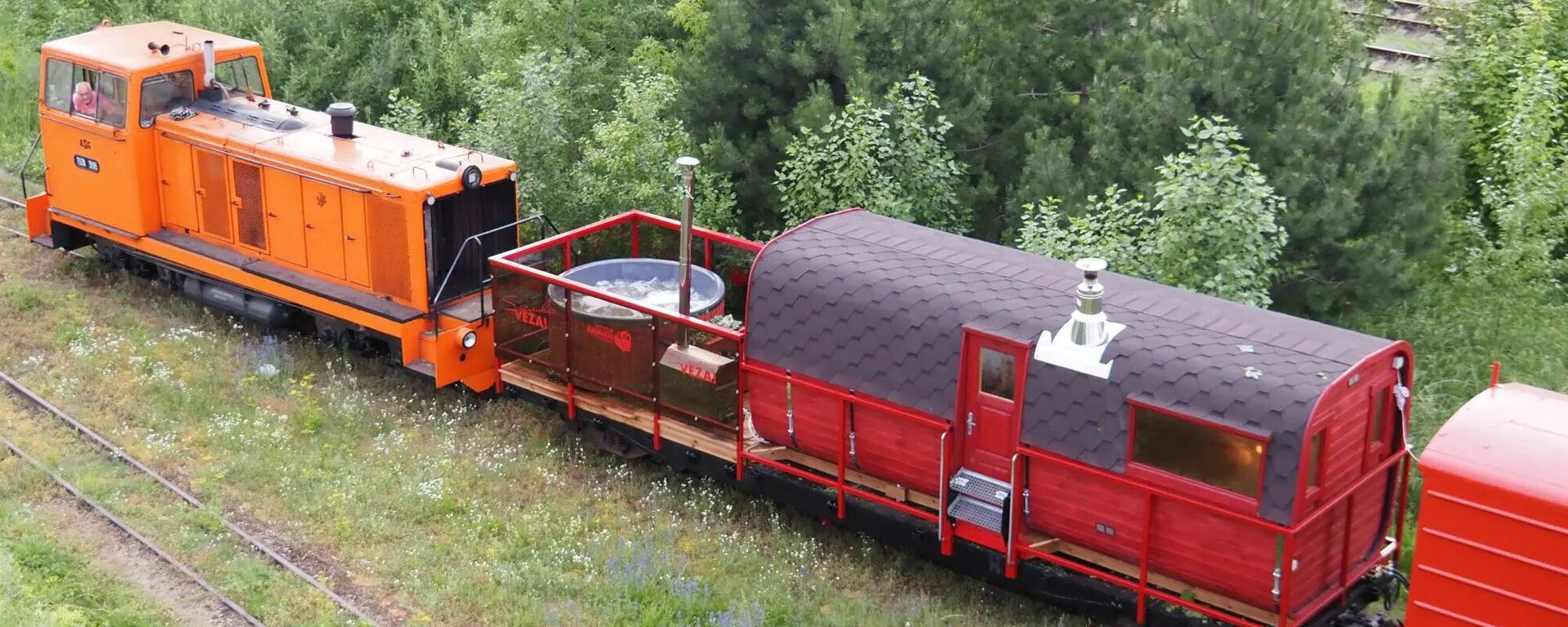 Железнодорожный вагон с баней в Литве - Sputnik Литва, 1920, 20.08.2022