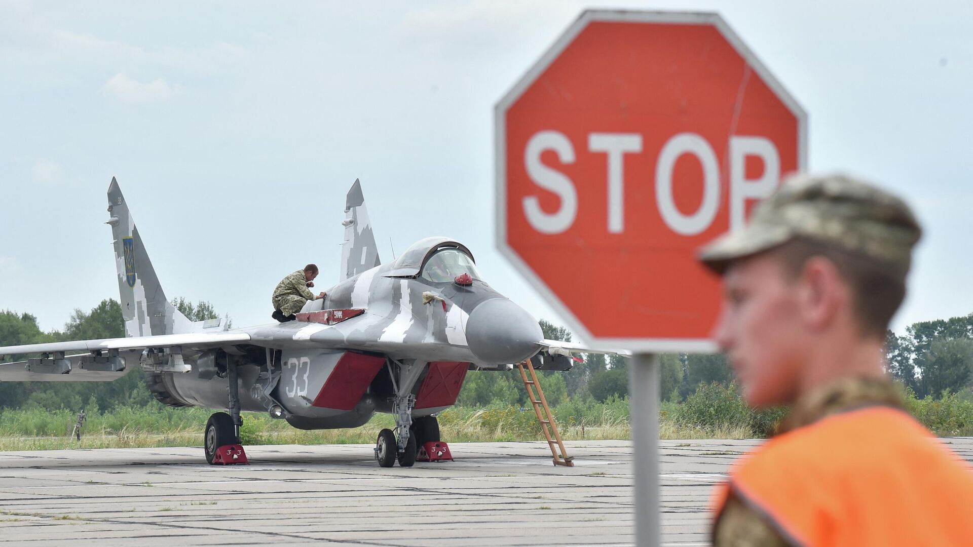 Истребитель МиГ-29 ВВС Украины на военной базе, архивное фото.