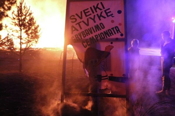 Пожар в театре в Дзукийском национальном парке - Sputnik Литва