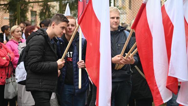 Митинг против реорганизации польских школ в Вильнюсе - Sputnik Литва