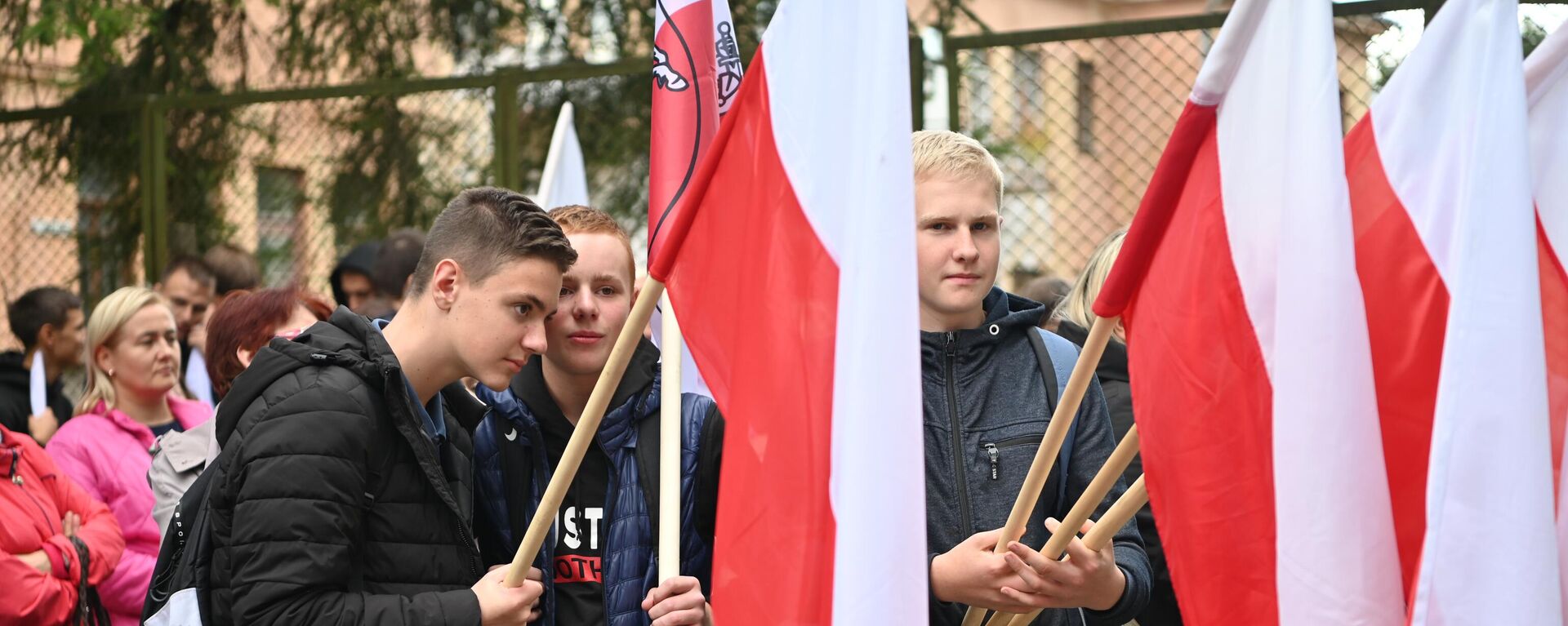 Митинг против реорганизации польских школ в Вильнюсе - Sputnik Литва, 1920, 16.09.2022