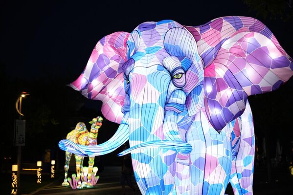 На фото: скульптура слона на фестивале &quot;Большие фонари Азии&quot;.  - Sputnik Литва