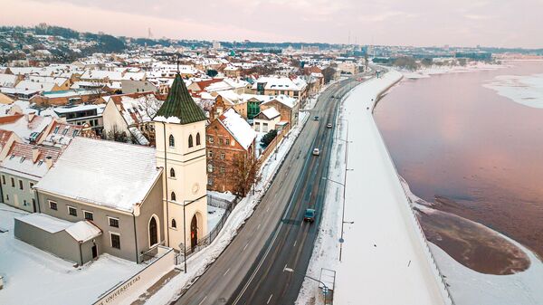 Вид зимнего Каунаса, архивное фото - Sputnik Литва
