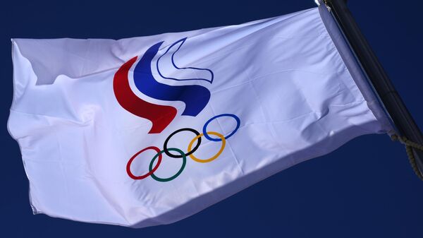 Флаг Олимпийского комитета России - Sputnik Литва