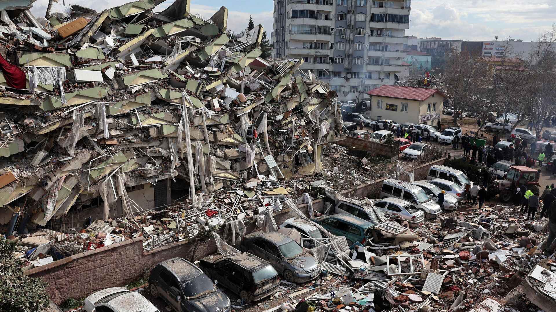Вид на разрушения в турецком городе Кахраманмараш - Sputnik Литва, 1920, 09.02.2023
