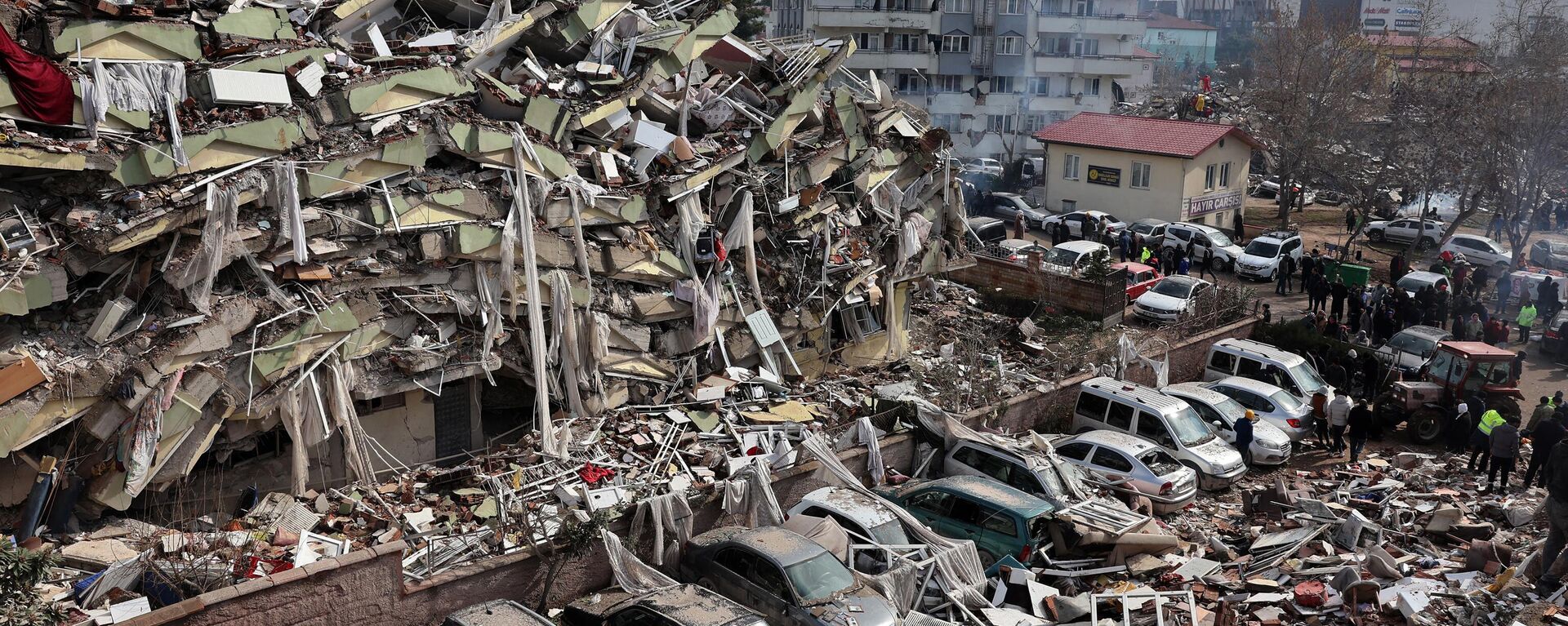 Вид на разрушения в турецком городе Кахраманмараш - Sputnik Литва, 1920, 09.02.2023